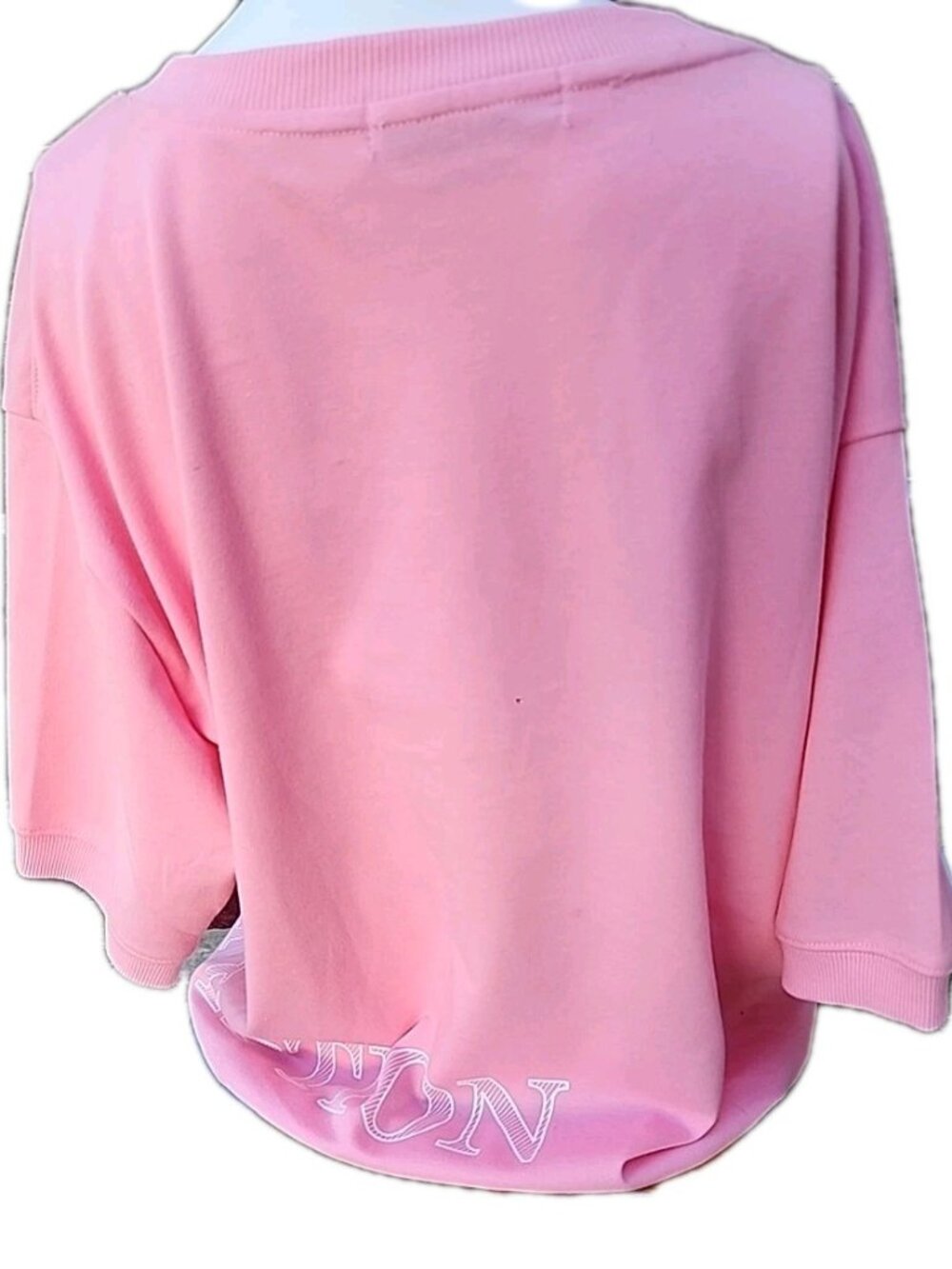 Cubus Korea 'Description' Pink Athleisure Short Sleeved Bottom Tie Top Sz M/L View 3